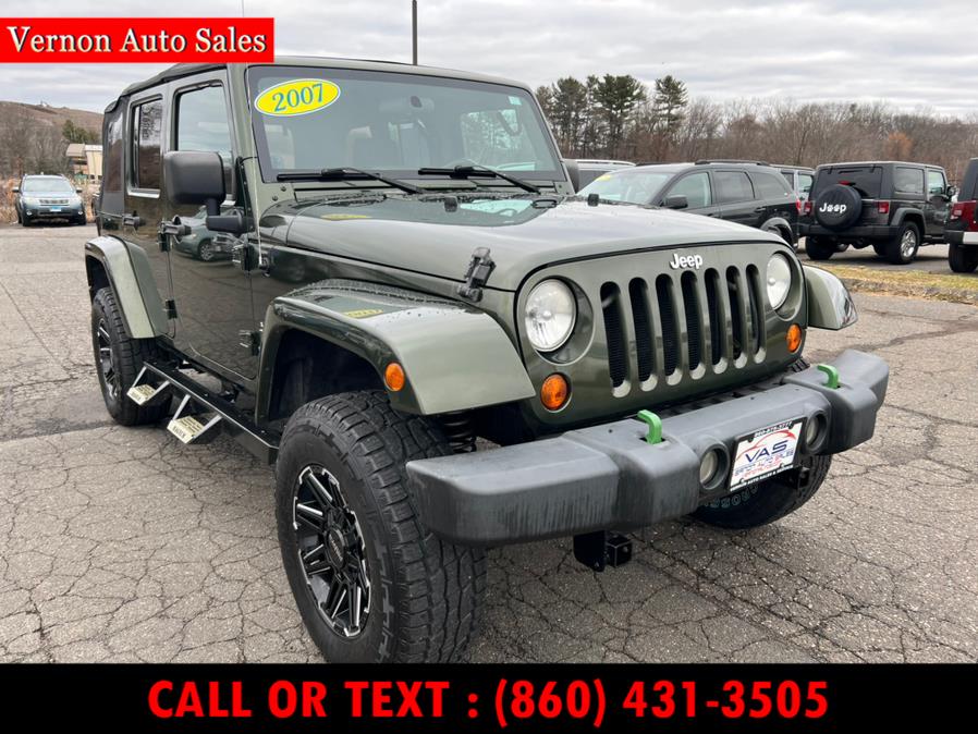 2007 Jeep Wrangler 4WD 4dr Unlimited Sahara, available for sale in Manchester, Connecticut | Vernon Auto Sale & Service. Manchester, Connecticut 2007 Jeep Wrangler 4WD 4dr Unlimited Sahara, available for sale in Manchester, Connecticut | Vernon Auto Sale & Service. Manchester, Connecticut