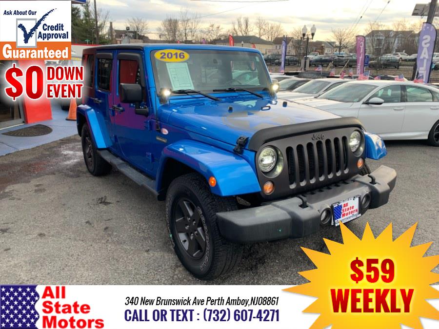 2016 Jeep Wrangler Unlimited 4WD 4dr Black Bear *Ltd Avail*, available for sale in Perth Amboy, New Jersey | All State Motor Inc. Perth Amboy, New Jersey 2016 Jeep Wrangler Unlimited 4WD 4dr Black Bear *Ltd Avail*, available for sale in Perth Amboy, New Jersey | All State Motor Inc. Perth Amboy, New Jersey