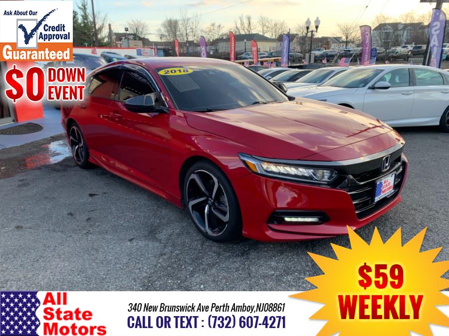 2018 Honda Accord Sedan Sport 1.5T CVT, available for sale in Perth Amboy, New Jersey | All State Motor Inc. Perth Amboy, New Jersey 2018 Honda Accord Sedan Sport 1.5T CVT, available for sale in Perth Amboy, New Jersey | All State Motor Inc. Perth Amboy, New Jersey