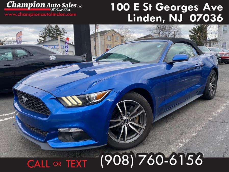 2017 Ford Mustang EcoBoost Premium Convertible, available for sale in Linden, New Jersey | Champion Used Auto Sales. Linden, New Jersey