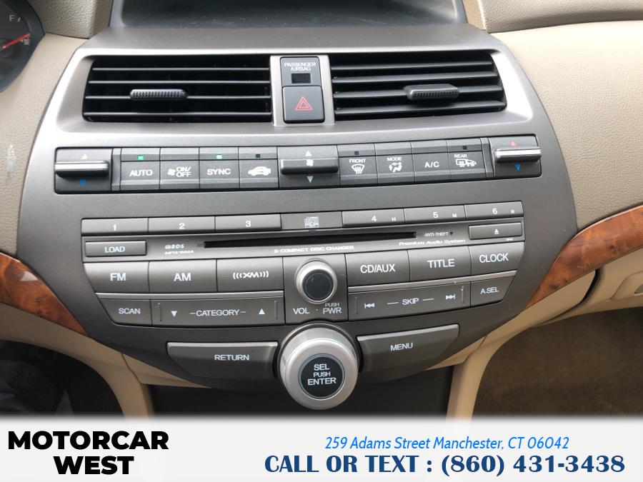2010 Honda Accord Sdn 4dr V6 Auto EX-L, available for sale in Manchester, Connecticut | Motorcar West. Manchester, Connecticut 2010 Honda Accord Sdn 4dr V6 Auto EX-L, available for sale in Manchester, Connecticut | Motorcar West. Manchester, Connecticut