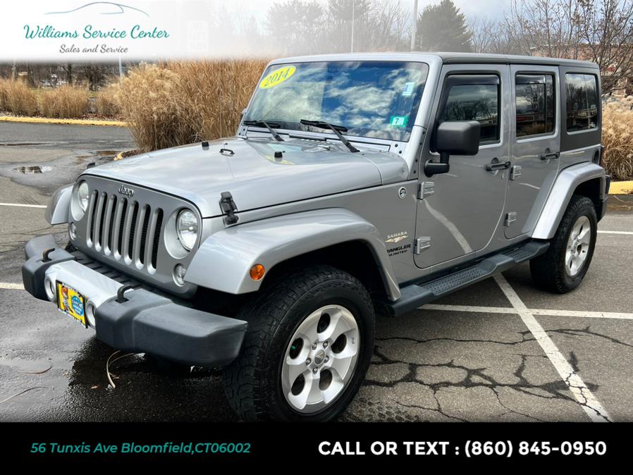 2014 Jeep Wrangler Unlimited 4WD 4dr Sahara, available for sale in Bloomfield, Connecticut | Williams Service Center. Bloomfield, Connecticut 2014 Jeep Wrangler Unlimited 4WD 4dr Sahara, available for sale in Bloomfield, Connecticut | Williams Service Center. Bloomfield, Connecticut