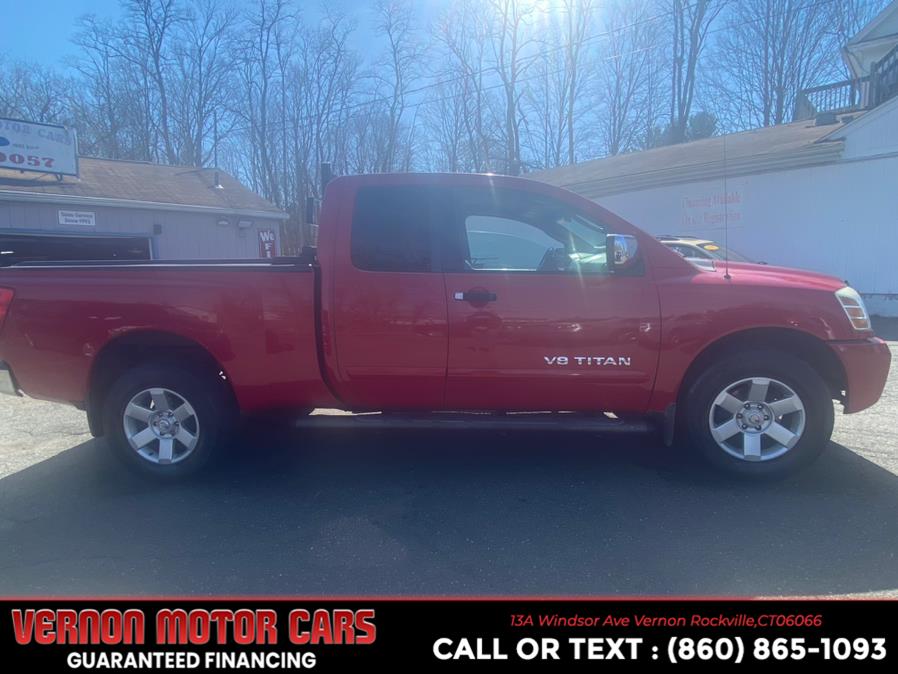 2005 Nissan Titan SE 4dr King Cab 4WD SB, available for sale in Vernon Rockville, Connecticut | Vernon Motor Cars. Vernon Rockville, Connecticut 2005 Nissan Titan SE 4dr King Cab 4WD SB, available for sale in Vernon Rockville, Connecticut | Vernon Motor Cars. Vernon Rockville, Connecticut