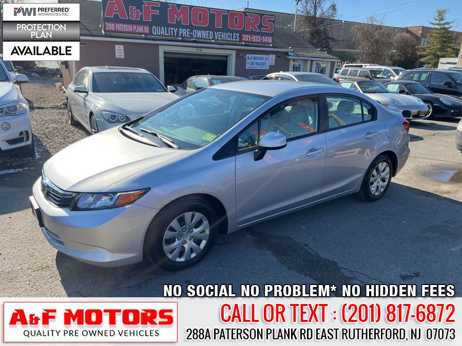 2012 Honda Civic Sdn 4dr Auto LX, available for sale in East Rutherford, New Jersey | A&F Motors LLC. East Rutherford, New Jersey 2012 Honda Civic Sdn 4dr Auto LX, available for sale in East Rutherford, New Jersey | A&F Motors LLC. East Rutherford, New Jersey