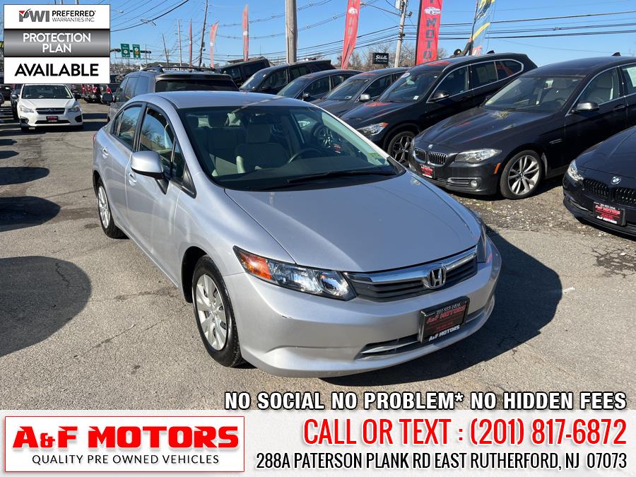 2012 Honda Civic Sdn 4dr Auto LX, available for sale in East Rutherford, New Jersey | A&F Motors LLC. East Rutherford, New Jersey 2012 Honda Civic Sdn 4dr Auto LX, available for sale in East Rutherford, New Jersey | A&F Motors LLC. East Rutherford, New Jersey