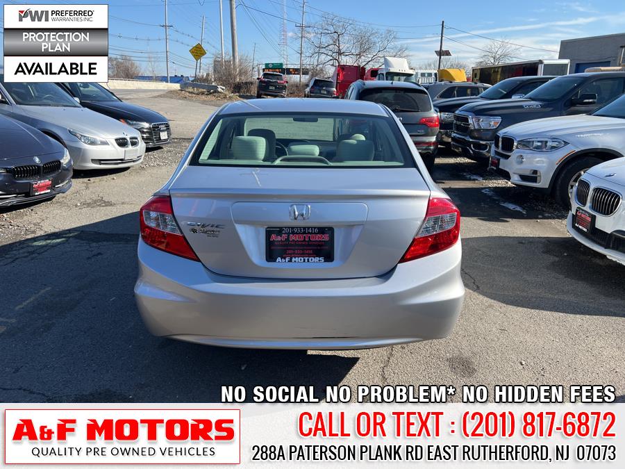 2012 Honda Civic Sdn 4dr Auto LX, available for sale in East Rutherford, New Jersey | A&F Motors LLC. East Rutherford, New Jersey 2012 Honda Civic Sdn 4dr Auto LX, available for sale in East Rutherford, New Jersey | A&F Motors LLC. East Rutherford, New Jersey