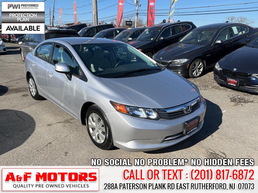 2012 Honda Civic Sdn 4dr Auto LX, available for sale in East Rutherford, New Jersey | A&F Motors LLC. East Rutherford, New Jersey 2012 Honda Civic Sdn 4dr Auto LX, available for sale in East Rutherford, New Jersey | A&F Motors LLC. East Rutherford, New Jersey