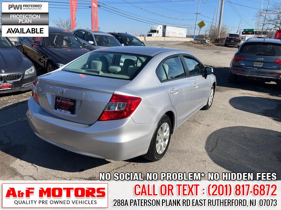 2012 Honda Civic Sdn 4dr Auto LX, available for sale in East Rutherford, New Jersey | A&F Motors LLC. East Rutherford, New Jersey 2012 Honda Civic Sdn 4dr Auto LX, available for sale in East Rutherford, New Jersey | A&F Motors LLC. East Rutherford, New Jersey