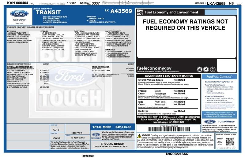 2020 Ford Transit Cargo Van Hi Roof, available for sale in Maple Shade, New Jersey | Car Revolution. Maple Shade, New Jersey 2020 Ford Transit Cargo Van Hi Roof, available for sale in Maple Shade, New Jersey | Car Revolution. Maple Shade, New Jersey