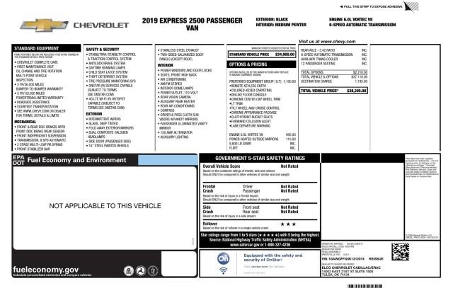 2019 Chevrolet Express Passenger LT 2500 135'', available for sale in Maple Shade, New Jersey | Car Revolution. Maple Shade, New Jersey 2019 Chevrolet Express Passenger LT 2500 135'', available for sale in Maple Shade, New Jersey | Car Revolution. Maple Shade, New Jersey