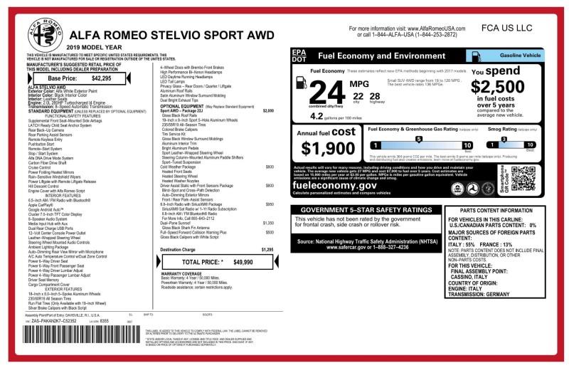 2019 Alfa Romeo Stelvio Sport, available for sale in Maple Shade, New Jersey | Car Revolution. Maple Shade, New Jersey 2019 Alfa Romeo Stelvio Sport, available for sale in Maple Shade, New Jersey | Car Revolution. Maple Shade, New Jersey