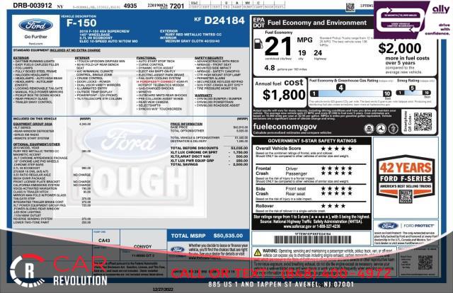 2019 Ford F-150 XLT 4WD SuperCrew 505'' Box, available for sale in Avenel, New Jersey | Car Revolution. Avenel, New Jersey 2019 Ford F-150 XLT 4WD SuperCrew 505'' Box, available for sale in Avenel, New Jersey | Car Revolution. Avenel, New Jersey