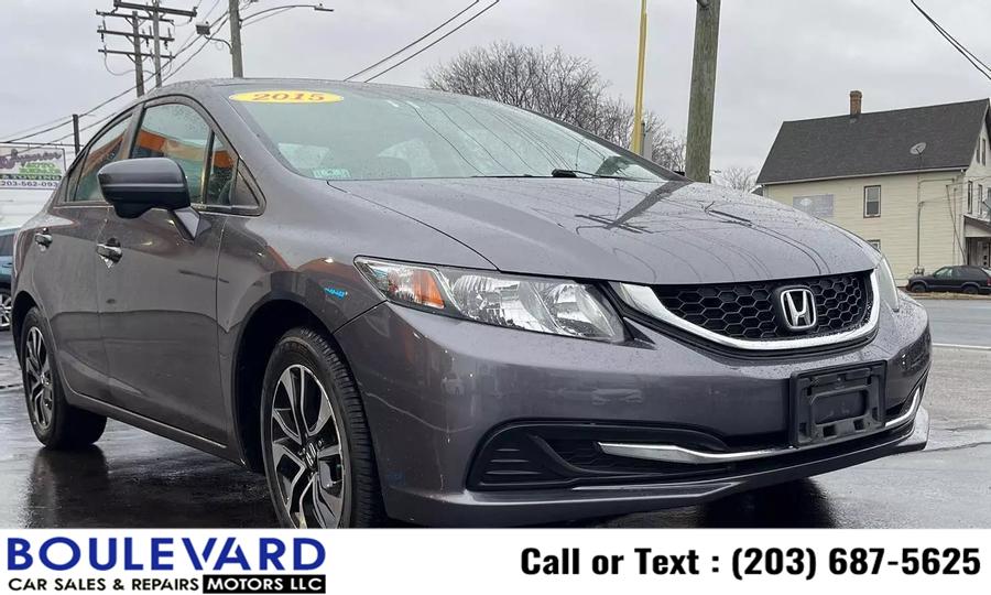 2015 Honda Civic EX Sedan 4D, available for sale in New Haven, Connecticut | Boulevard Motors LLC. New Haven, Connecticut