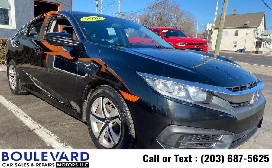 2016 Honda Civic LX Sedan 4D, available for sale in New Haven, Connecticut | Boulevard Motors LLC. New Haven, Connecticut