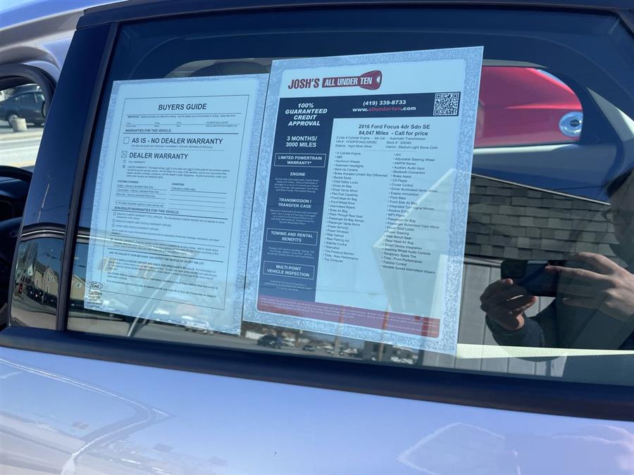 2016 Ford Focus 4dr Sdn SE, available for sale in Elida, Ohio | Josh's All Under Ten LLC. Elida, Ohio 2016 Ford Focus 4dr Sdn SE, available for sale in Elida, Ohio | Josh's All Under Ten LLC. Elida, Ohio