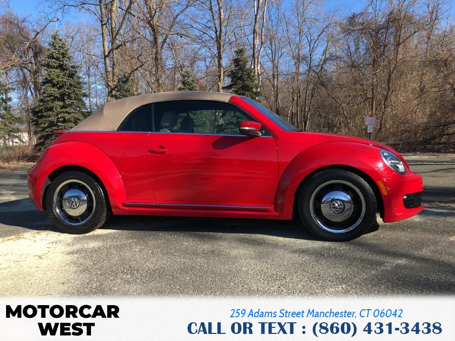2013 Volkswagen Beetle Convertible 2dr Auto 2.5L w/Tech PZEV, available for sale in Manchester, Connecticut | Motorcar West. Manchester, Connecticut 2013 Volkswagen Beetle Convertible 2dr Auto 2.5L w/Tech PZEV, available for sale in Manchester, Connecticut | Motorcar West. Manchester, Connecticut