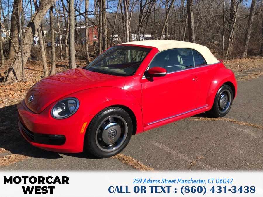2013 Volkswagen Beetle Convertible 2dr Auto 2.5L w/Tech PZEV, available for sale in Manchester, Connecticut | Motorcar West. Manchester, Connecticut 2013 Volkswagen Beetle Convertible 2dr Auto 2.5L w/Tech PZEV, available for sale in Manchester, Connecticut | Motorcar West. Manchester, Connecticut
