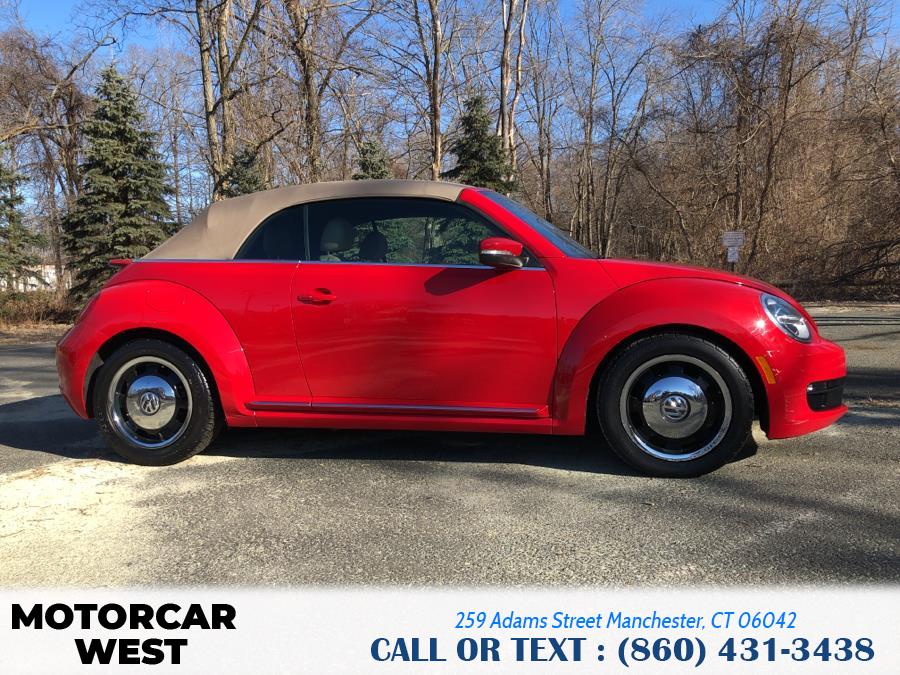 2013 Volkswagen Beetle Convertible 2dr Auto 2.5L w/Tech PZEV, available for sale in Manchester, Connecticut | Motorcar West. Manchester, Connecticut 2013 Volkswagen Beetle Convertible 2dr Auto 2.5L w/Tech PZEV, available for sale in Manchester, Connecticut | Motorcar West. Manchester, Connecticut