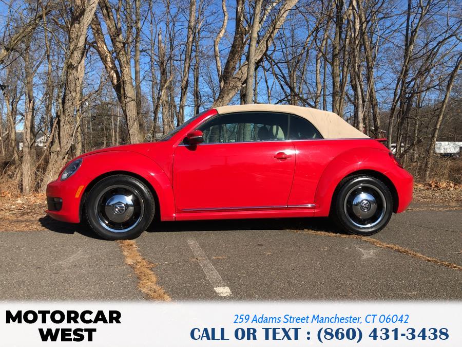 2013 Volkswagen Beetle Convertible 2dr Auto 2.5L w/Tech PZEV, available for sale in Manchester, Connecticut | Motorcar West. Manchester, Connecticut 2013 Volkswagen Beetle Convertible 2dr Auto 2.5L w/Tech PZEV, available for sale in Manchester, Connecticut | Motorcar West. Manchester, Connecticut
