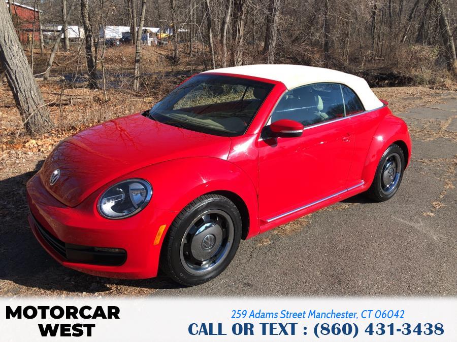 2013 Volkswagen Beetle Convertible 2dr Auto 2.5L w/Tech PZEV, available for sale in Manchester, Connecticut | Motorcar West. Manchester, Connecticut 2013 Volkswagen Beetle Convertible 2dr Auto 2.5L w/Tech PZEV, available for sale in Manchester, Connecticut | Motorcar West. Manchester, Connecticut