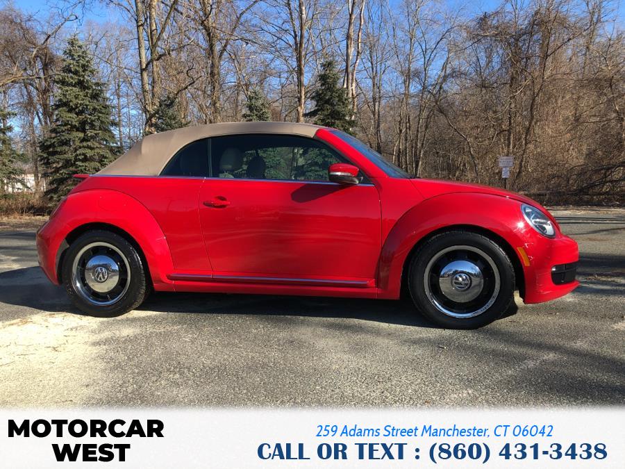 2013 Volkswagen Beetle Convertible 2dr Auto 2.5L w/Tech PZEV, available for sale in Manchester, Connecticut | Motorcar West. Manchester, Connecticut 2013 Volkswagen Beetle Convertible 2dr Auto 2.5L w/Tech PZEV, available for sale in Manchester, Connecticut | Motorcar West. Manchester, Connecticut