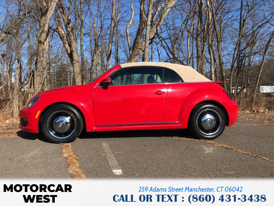 2013 Volkswagen Beetle Convertible 2dr Auto 2.5L w/Tech PZEV, available for sale in Manchester, Connecticut | Motorcar West. Manchester, Connecticut 2013 Volkswagen Beetle Convertible 2dr Auto 2.5L w/Tech PZEV, available for sale in Manchester, Connecticut | Motorcar West. Manchester, Connecticut