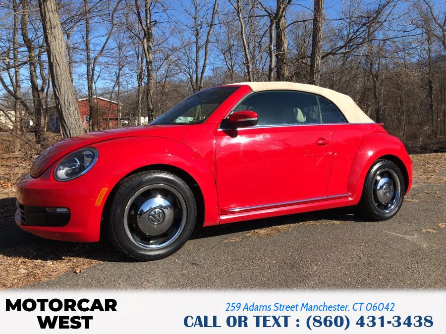 2013 Volkswagen Beetle Convertible 2dr Auto 2.5L w/Tech PZEV, available for sale in Manchester, Connecticut | Motorcar West. Manchester, Connecticut 2013 Volkswagen Beetle Convertible 2dr Auto 2.5L w/Tech PZEV, available for sale in Manchester, Connecticut | Motorcar West. Manchester, Connecticut
