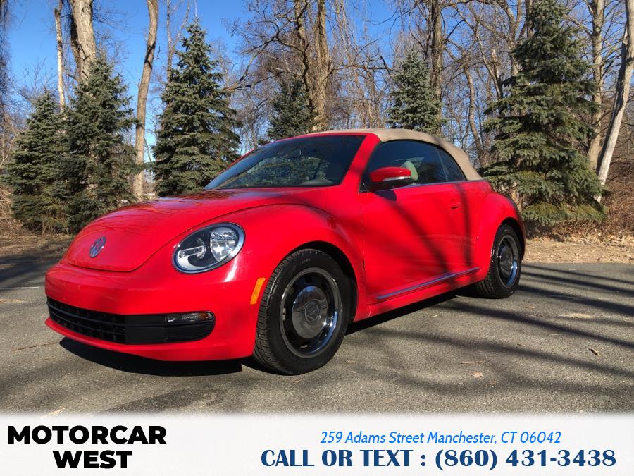 2013 Volkswagen Beetle Convertible 2dr Auto 2.5L w/Tech PZEV, available for sale in Manchester, Connecticut | Motorcar West. Manchester, Connecticut 2013 Volkswagen Beetle Convertible 2dr Auto 2.5L w/Tech PZEV, available for sale in Manchester, Connecticut | Motorcar West. Manchester, Connecticut