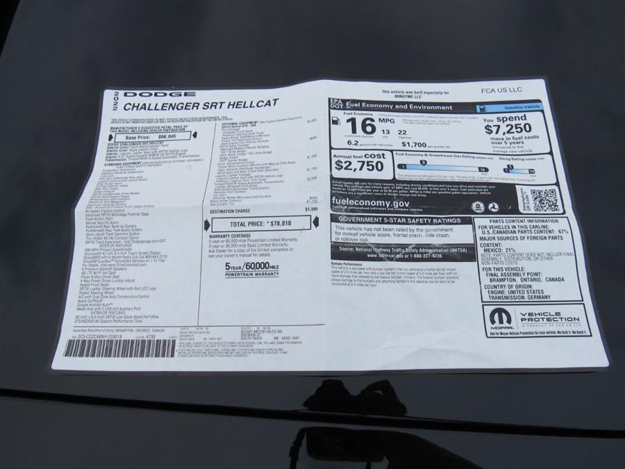 2022 Dodge Challenger SRT Hellcat 2dr Coupe, available for sale in Auburn, Maine | Lake City Exports Inc. Auburn, Maine 2022 Dodge Challenger SRT Hellcat 2dr Coupe, available for sale in Auburn, Maine | Lake City Exports Inc. Auburn, Maine