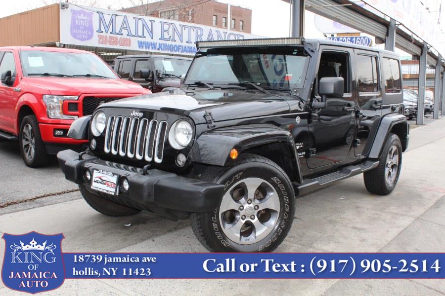 2016 Jeep Wrangler Unlimited 4WD 4dr Sahara, available for sale in Hollis, New York | King of Jamaica Auto Inc. Hollis, New York 2016 Jeep Wrangler Unlimited 4WD 4dr Sahara, available for sale in Hollis, New York | King of Jamaica Auto Inc. Hollis, New York