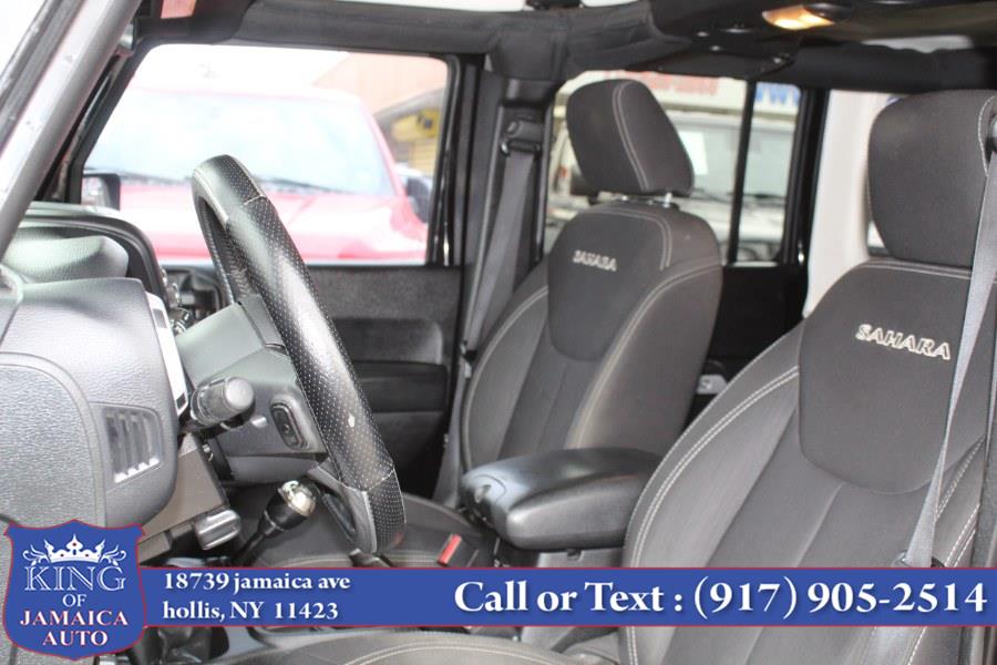 2016 Jeep Wrangler Unlimited 4WD 4dr Sahara, available for sale in Hollis, New York | King of Jamaica Auto Inc. Hollis, New York 2016 Jeep Wrangler Unlimited 4WD 4dr Sahara, available for sale in Hollis, New York | King of Jamaica Auto Inc. Hollis, New York