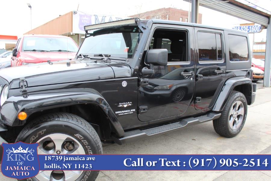 2016 Jeep Wrangler Unlimited 4WD 4dr Sahara, available for sale in Hollis, New York | King of Jamaica Auto Inc. Hollis, New York 2016 Jeep Wrangler Unlimited 4WD 4dr Sahara, available for sale in Hollis, New York | King of Jamaica Auto Inc. Hollis, New York