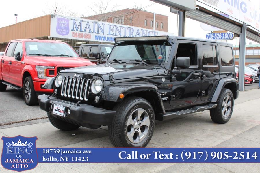 2016 Jeep Wrangler Unlimited 4WD 4dr Sahara, available for sale in Hollis, New York | King of Jamaica Auto Inc. Hollis, New York 2016 Jeep Wrangler Unlimited 4WD 4dr Sahara, available for sale in Hollis, New York | King of Jamaica Auto Inc. Hollis, New York