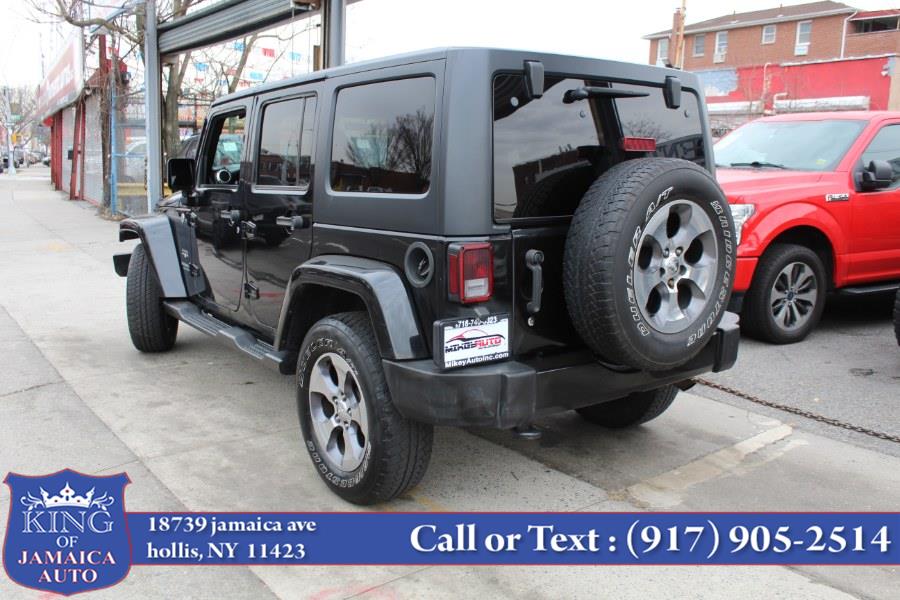2016 Jeep Wrangler Unlimited 4WD 4dr Sahara, available for sale in Hollis, New York | King of Jamaica Auto Inc. Hollis, New York 2016 Jeep Wrangler Unlimited 4WD 4dr Sahara, available for sale in Hollis, New York | King of Jamaica Auto Inc. Hollis, New York