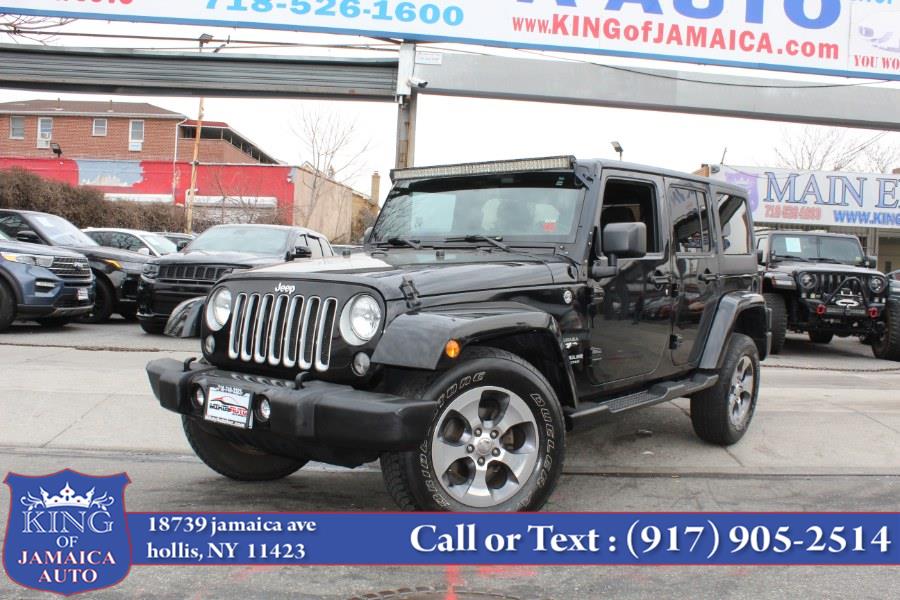 2016 Jeep Wrangler Unlimited 4WD 4dr Sahara, available for sale in Hollis, New York | King of Jamaica Auto Inc. Hollis, New York 2016 Jeep Wrangler Unlimited 4WD 4dr Sahara, available for sale in Hollis, New York | King of Jamaica Auto Inc. Hollis, New York