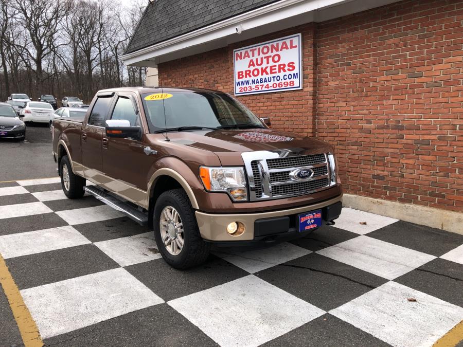 2012 Ford F-150 4WD SuperCrew 145" Lariat, available for sale in Waterbury, Connecticut | National Auto Brokers, Inc.. Waterbury, Connecticut