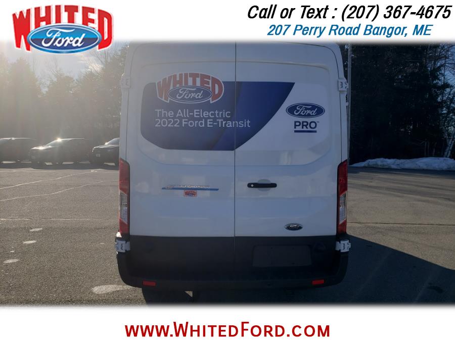 2022 Ford E-Transit Cargo Van T-350 130" Med Rf 9500 GVWR RWD, available for sale in Bangor, Maine | Whited Ford. Bangor, Maine 2022 Ford E-Transit Cargo Van T-350 130" Med Rf 9500 GVWR RWD, available for sale in Bangor, Maine | Whited Ford. Bangor, Maine