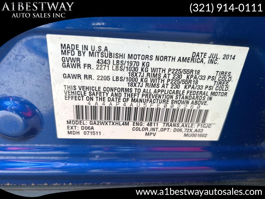 2015 Mitsubishi Outlander Sport 2WD 4dr CVT SE, available for sale in Melbourne, Florida | A1 Bestway Auto Sales Inc.. Melbourne, Florida 2015 Mitsubishi Outlander Sport 2WD 4dr CVT SE, available for sale in Melbourne, Florida | A1 Bestway Auto Sales Inc.. Melbourne, Florida