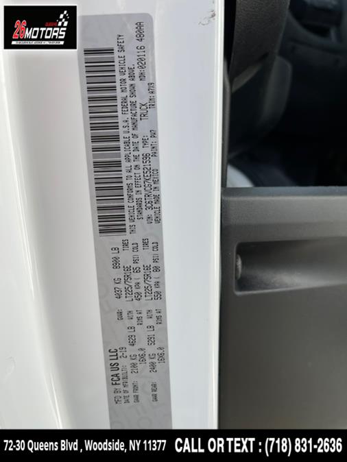2019 Ram ProMaster Cargo Van 2500 High Roof 136" WB, available for sale in Woodside, New York | 26 Motors Queens. Woodside, New York 2019 Ram ProMaster Cargo Van 2500 High Roof 136" WB, available for sale in Woodside, New York | 26 Motors Queens. Woodside, New York