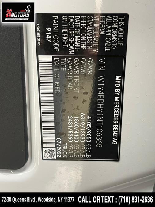 2022 Mercedes-Benz Sprinter Cargo Van 2500 High Roof V6 170" Extended RWD, available for sale in Woodside, New York | 26 Motors Queens. Woodside, New York 2022 Mercedes-Benz Sprinter Cargo Van 2500 High Roof V6 170" Extended RWD, available for sale in Woodside, New York | 26 Motors Queens. Woodside, New York