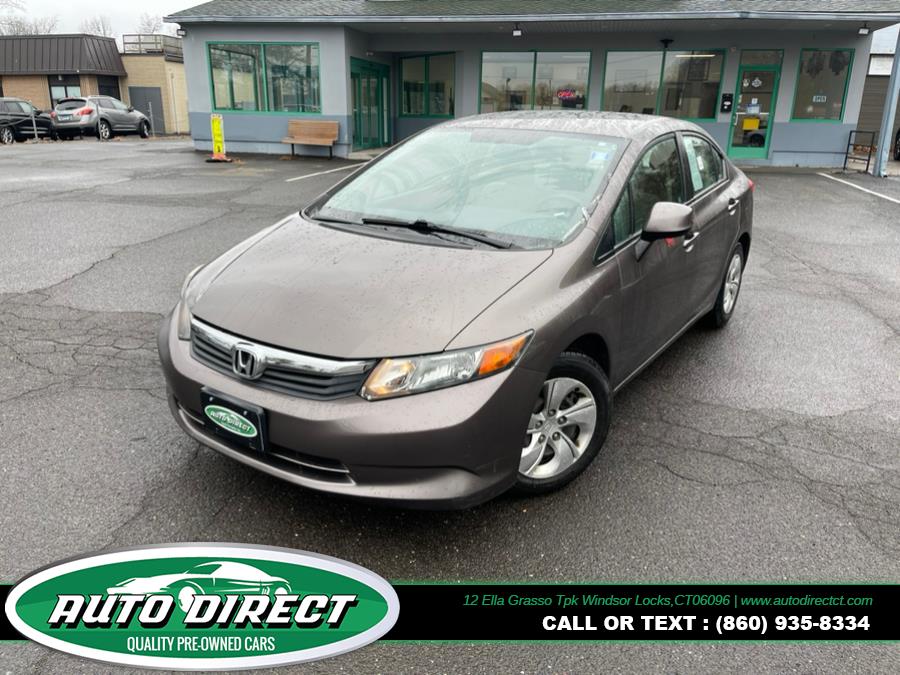 2012 Honda Civic Sdn 4dr Auto LX, available for sale in Windsor Locks, Connecticut | Auto Direct LLC. Windsor Locks, Connecticut 2012 Honda Civic Sdn 4dr Auto LX, available for sale in Windsor Locks, Connecticut | Auto Direct LLC. Windsor Locks, Connecticut