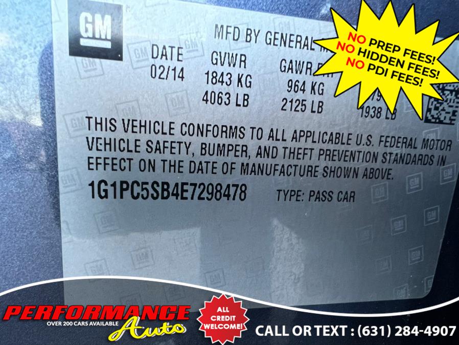 2014 Chevrolet Cruze 4dr Sdn Auto 1LT, available for sale in Bohemia, New York | Performance Auto Inc. Bohemia, New York 2014 Chevrolet Cruze 4dr Sdn Auto 1LT, available for sale in Bohemia, New York | Performance Auto Inc. Bohemia, New York