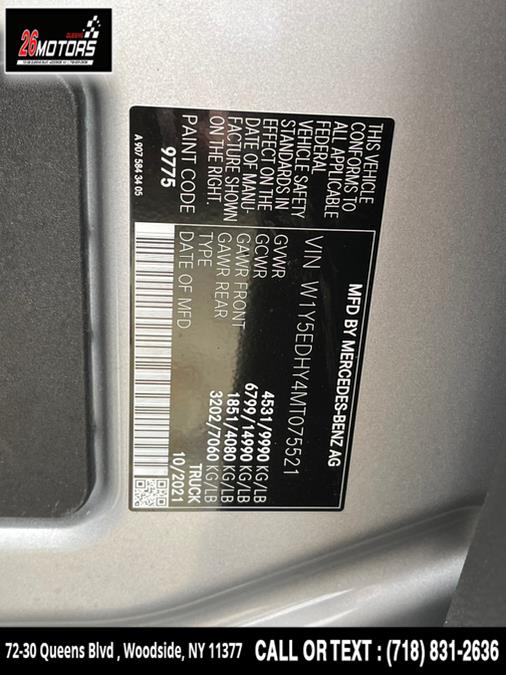 2021 Mercedes-Benz Sprinter Cargo Van 3500 High Roof V6 170" Extended RWD, available for sale in Woodside, New York | 26 Motors Queens. Woodside, New York 2021 Mercedes-Benz Sprinter Cargo Van 3500 High Roof V6 170" Extended RWD, available for sale in Woodside, New York | 26 Motors Queens. Woodside, New York