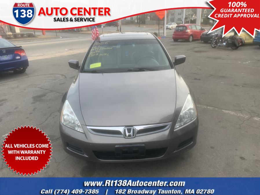 2006 Honda Accord Sdn EX-L V6 AT ULEV, available for sale in Taunton, Massachusetts | Rt 138 Auto Center Inc . Taunton, Massachusetts 2006 Honda Accord Sdn EX-L V6 AT ULEV, available for sale in Taunton, Massachusetts | Rt 138 Auto Center Inc . Taunton, Massachusetts