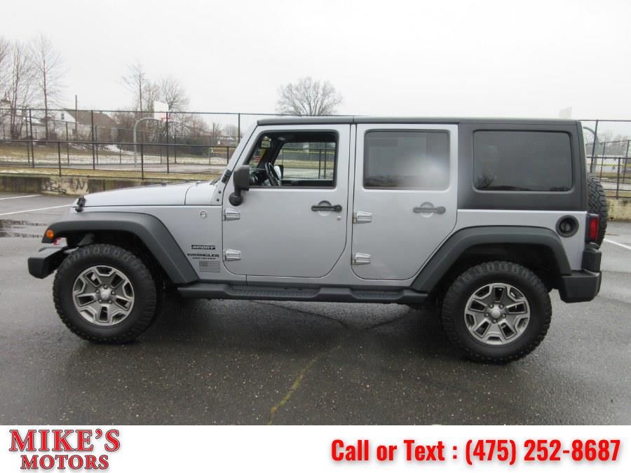 2015 Jeep Wrangler Unlimited 4WD 4dr Sport, available for sale in Stratford, Connecticut | Mike's Motors LLC. Stratford, Connecticut 2015 Jeep Wrangler Unlimited 4WD 4dr Sport, available for sale in Stratford, Connecticut | Mike's Motors LLC. Stratford, Connecticut