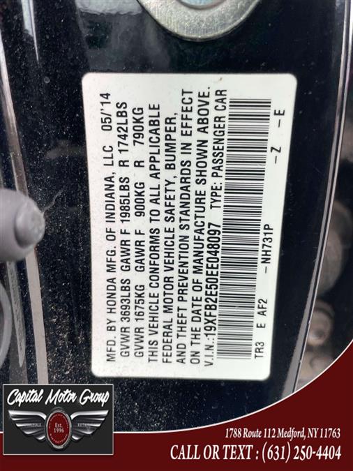 2014 Honda Civic Sedan 4dr Man LX, available for sale in Medford, New York | Capital Motor Group Inc. Medford, New York 2014 Honda Civic Sedan 4dr Man LX, available for sale in Medford, New York | Capital Motor Group Inc. Medford, New York