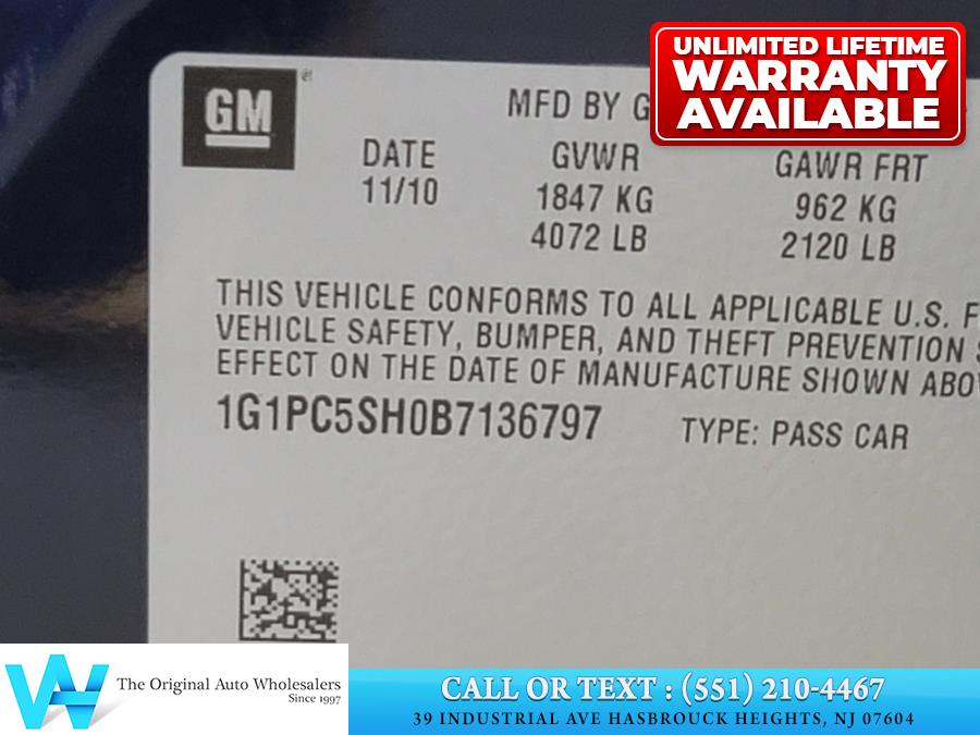 2011 Chevrolet Cruze 4dr Sdn LS, available for sale in Hasbrouck Heights, New Jersey | AW Auto & Truck Wholesalers, Inc. Hasbrouck Heights, New Jersey 2011 Chevrolet Cruze 4dr Sdn LS, available for sale in Hasbrouck Heights, New Jersey | AW Auto & Truck Wholesalers, Inc. Hasbrouck Heights, New Jersey