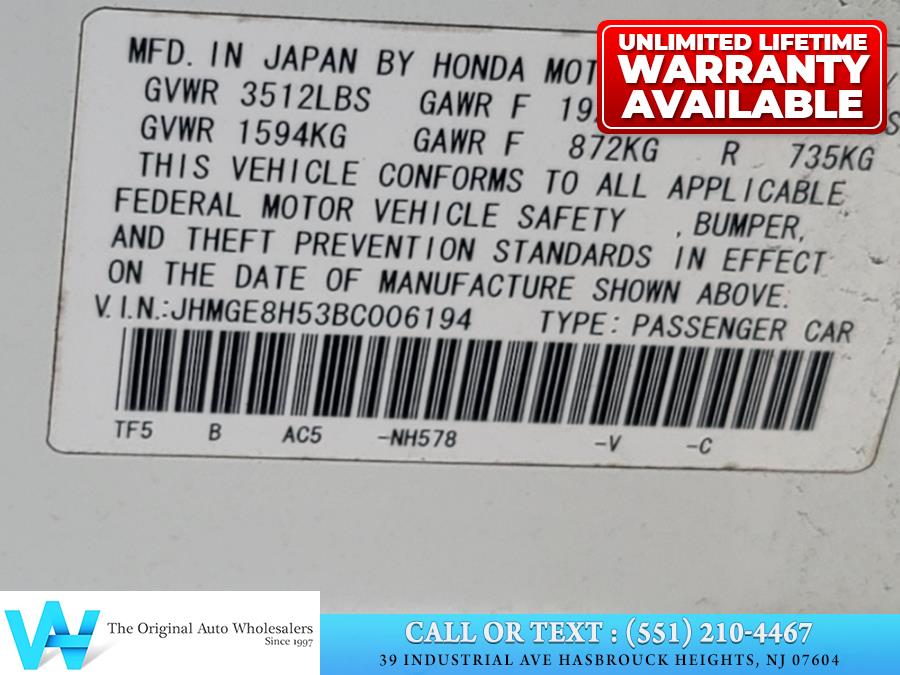 2011 Honda Fit 5dr HB Auto Sport, available for sale in Hasbrouck Heights, New Jersey | AW Auto & Truck Wholesalers, Inc. Hasbrouck Heights, New Jersey 2011 Honda Fit 5dr HB Auto Sport, available for sale in Hasbrouck Heights, New Jersey | AW Auto & Truck Wholesalers, Inc. Hasbrouck Heights, New Jersey