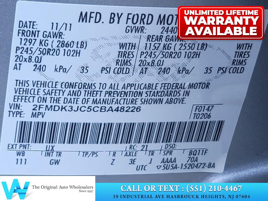 2012 Ford Edge 4dr SEL FWD, available for sale in Hasbrouck Heights, New Jersey | AW Auto & Truck Wholesalers, Inc. Hasbrouck Heights, New Jersey 2012 Ford Edge 4dr SEL FWD, available for sale in Hasbrouck Heights, New Jersey | AW Auto & Truck Wholesalers, Inc. Hasbrouck Heights, New Jersey