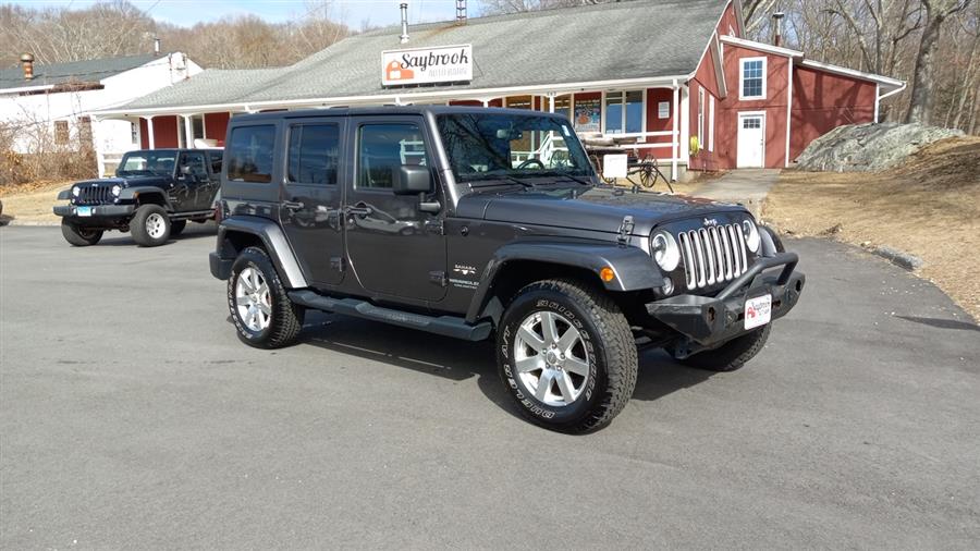 2016 Jeep Wrangler Unlimited 4WD 4dr Sahara, available for sale in Old Saybrook, Connecticut | Saybrook Auto Barn. Old Saybrook, Connecticut 2016 Jeep Wrangler Unlimited 4WD 4dr Sahara, available for sale in Old Saybrook, Connecticut | Saybrook Auto Barn. Old Saybrook, Connecticut